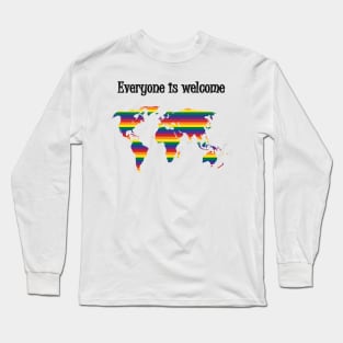 Pride Everyone is welcome Long Sleeve T-Shirt